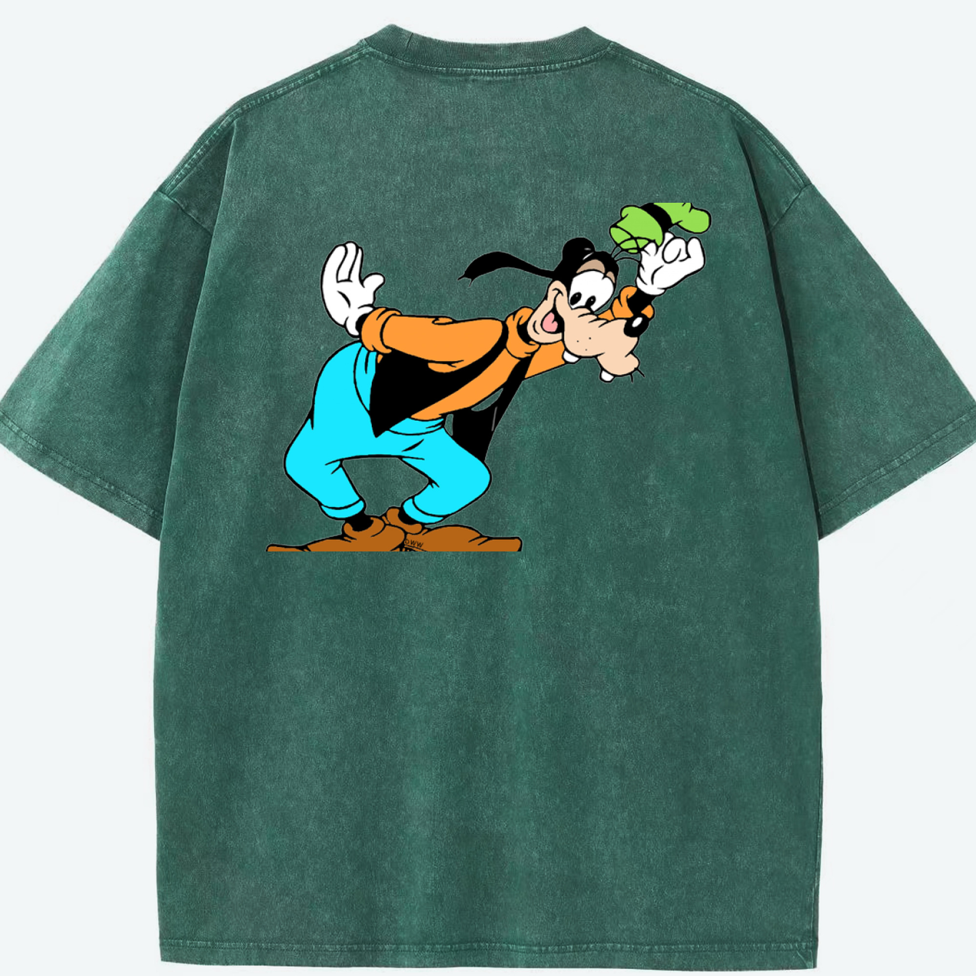 （画像用） ミッキーマウス Mickey Mouse 綿100% ヴィンテージ風 半袖Tシャツ（背面プリント）